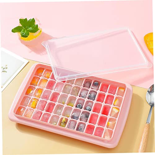 Molde de cubos de hielo plástico rosa PRETYZOOM miniatura 4