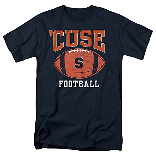 Syracuse University Official Football Ball Unisex Adult T Shirt, Navy, 4X-Large