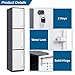 PEUKC Metal Locker Cabinet with 3 Doors, 71