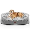 3.7 inch Thickened Orthopedic Dog Beds for Extra Large Dogs, Supportive Dog Sofa Bed with 28D Egg-Crate Foam, Removable Washable Cover, Waterproof Lining, Half-Round Design for Puppy,Senior,Sick