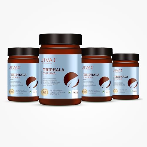 Image of Jiva Triphala Churna | 100g (Pack of 4) | 100% Pure & Natural | Helps Relieve Constipation | Quick Acidity & Gas Relief | Good For Digestion
