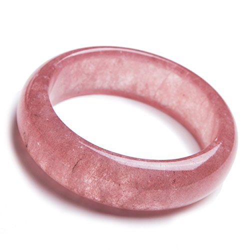 Bracelet quartz fraise naturel de 57mm, le cadeau idéal en pierres précieuses