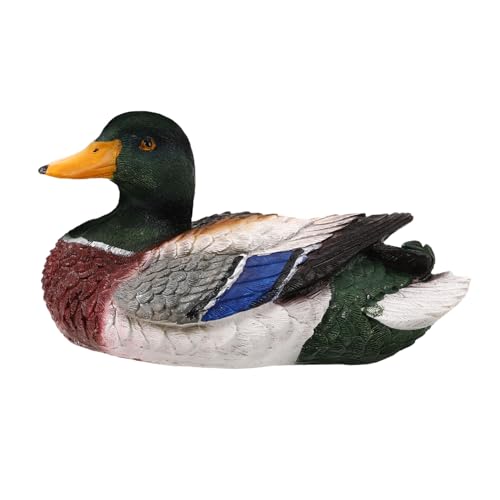 PAMINGONO Statua Galleggiante a Forma Di Anatra in Resina, Decorazione Da Giardino Per Stagno, Statuetta Per Esterni Resistente Allo Sbiadimento, Ornamento Decorativo Per Fioriere e Ambienti Esterni