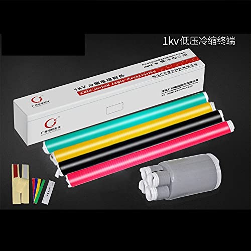 Davitu Wiring Harness - 1set 1KV Cold shrinkable cable terminal head high voltage cold shrinkable pipe outdoor indoor power insulation sleeve - (Color: 3.2 square70-120mm2)