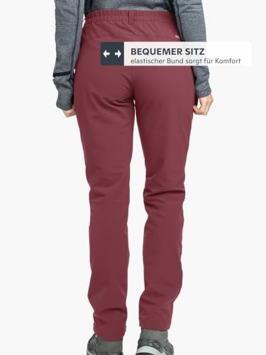 Schöffel Damen Pants Ascona Warm L, warme Wanderhose mit 4 Wege-Stretch, Wasserabweisende, atmungsaktive Thermohose, Acai, 34 – Ansicht 5