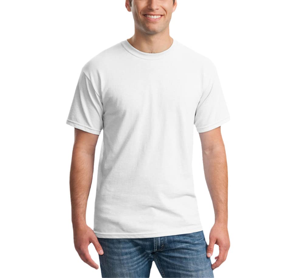 T-shirt basique coton blanc uni homme à porter pour vos sorties décontractées
