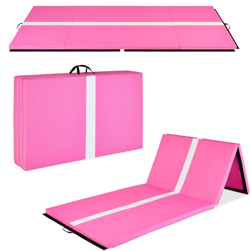 Image of Best Choice Products 10ftx4ftx2in Folding Gym Mat 4-Panel Exercise Gymnastics Aerobics Workout Fitness Floor Mats w /Carrying Handles