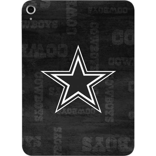 Skinit Decal Tablet Skin Compatible with iPad 11th Gen (2025) - Officially Licensed NFL Dallas Cowboys Black & White Design