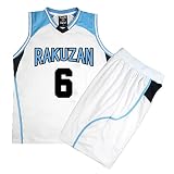 ZOYCIA Kuroko's Basketball Costume Cosplay Hommes No.4,No.5,No.6,No.7,No.8 Maillot de Basket-Ball Vêtements de Sport T-Shirt Shorts (Color : No.6, Size : XXL)