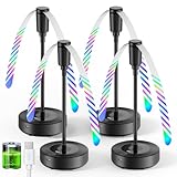 TriPole Fly Fans for Tables, 2000mAh Rechargeable Battery Operated Food Fan Lasts 20 Hrs with LED Display, Portable Fly Table Fan Indoor Outdoor for Picnic, Party, BBQ, Kitchen, Patio, 4 Pack