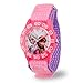 Disney Kids' W001790 Frozen Elsa and Anna Watch, Pink Nylon Band