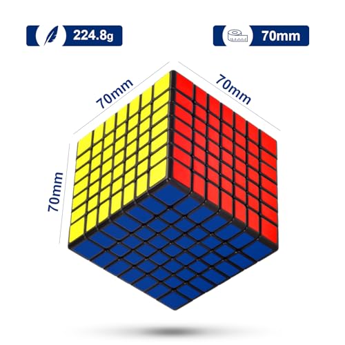 ESSALOO 7x7 Zauberwürfel, Professioneller Speed Cube 7x7x7 & Magischer Würfel 7x7 Schwarz, Zauberwürfel 7x7 Geschenke für Jungen & Mann