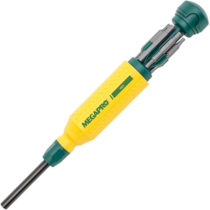 Megapro 151HXCS 151HX 15In1 Hex Driver, Yellow/Green Yellow/Green Tools