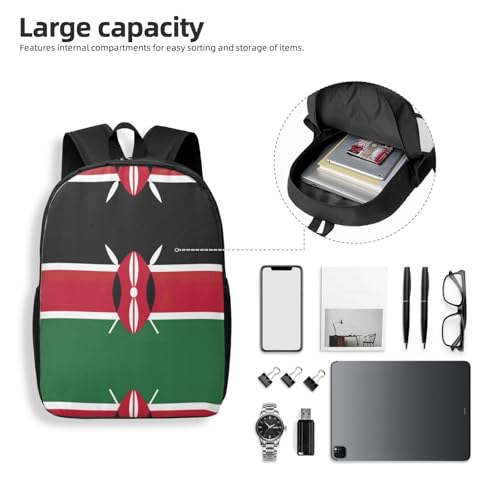 Mochila para laptop ligera con estampado resistente de Kenia 6