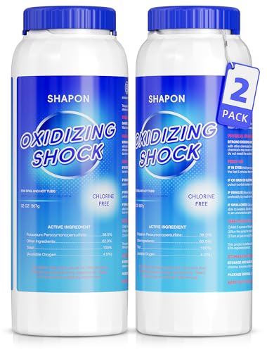 SHAPON 32 Oz Non-Chlorine Hot Tubs Shock Spa Oxidizer for Clean Water (2 Pack)