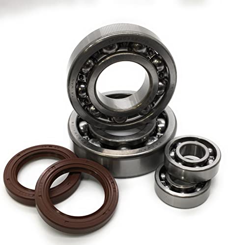 REPLACEMENTKITS.COM Brand Crankcase Bearing & Seal Kit Fits Yamaha G16 to G29 Gas Golf Carts