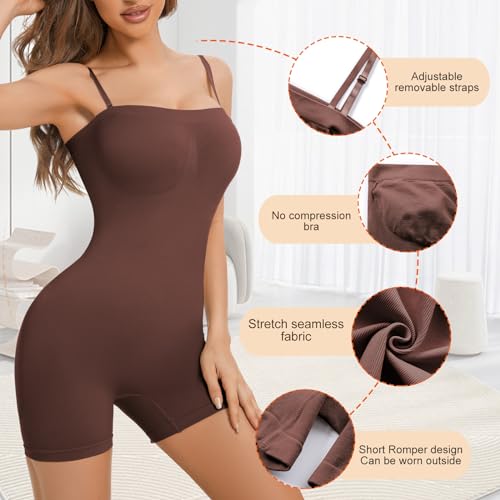 Ysabeloom Body modelador sem alças para mulheres, controle de barriga, modelador de corpo inteiro, s