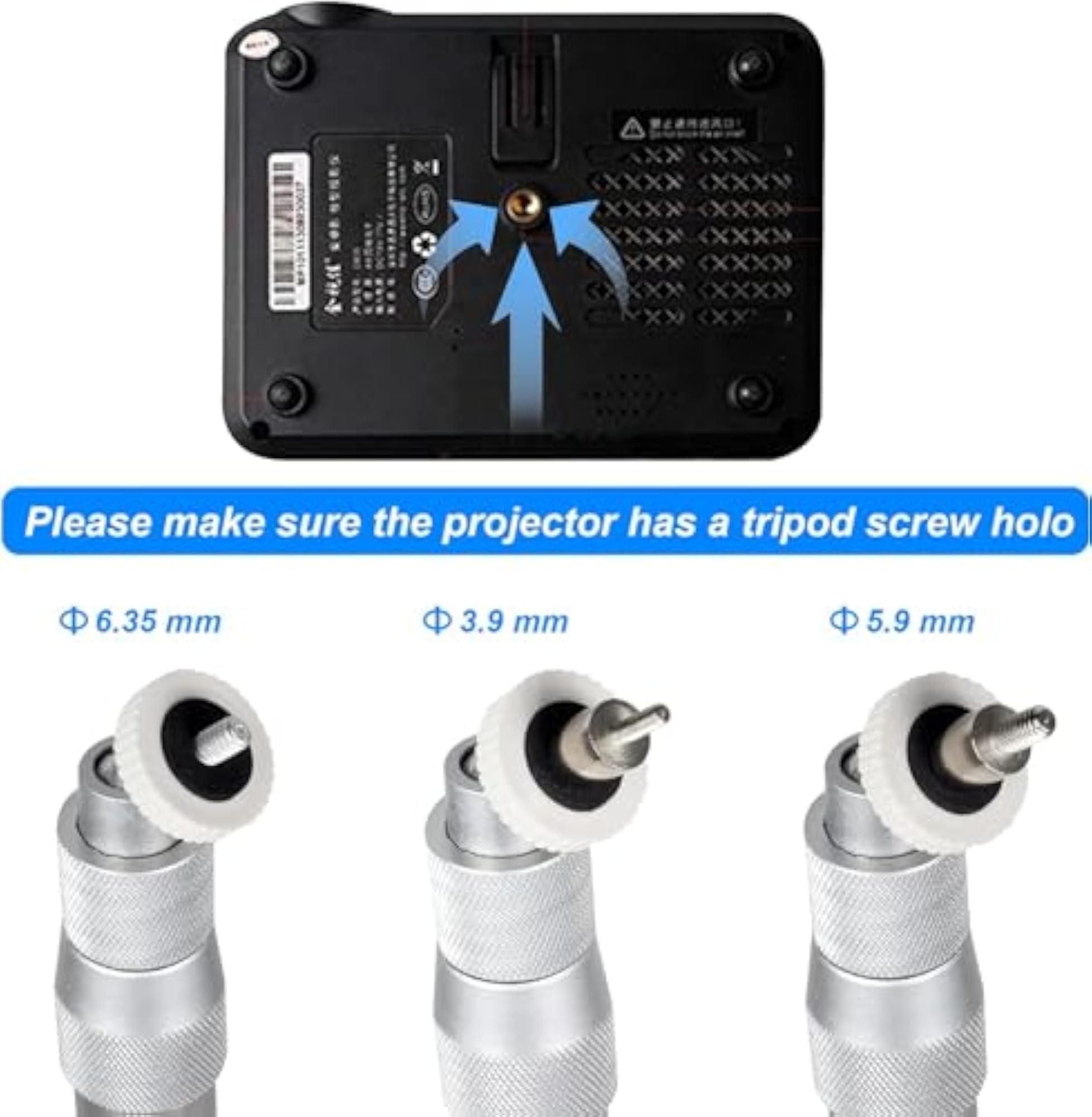 Universal Projector & CCTV Mount Bracket, 360 Rotatable