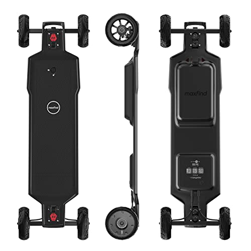Maxfind Offroad All Terrain Electric Skateboards For Adults Longboard 28 Mph Top Speed 165 Mm Large Wheels 1500W Dual Motor 38 Inch #TOP1