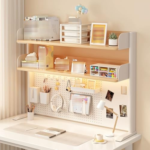 Étagère de bureau réglable à 3 niveaux au design moderne blanc haut de gamme (99,1x94)