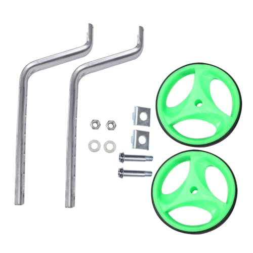 Ruedas de entrenamiento auxiliares HANABASS con soporte para bicicleta de 12 a 20 pulgadas color verde miniatura 1