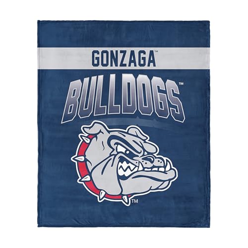 Northwest Gonzaga Bulldogs NCAA Bevel Silk Touch Throw Blanket 50x60 inches