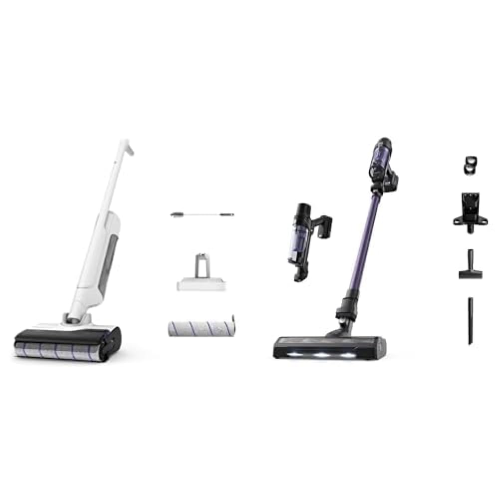 Rowenta X-Clean 10 + X-PERT 7.60, Bundle Lavapavimente ed Aspiravolvere senza fili, Autonomia 60 e 45 minuti, Tecnologia Smart, Assistente vocale GZ7540 + RH6A31
