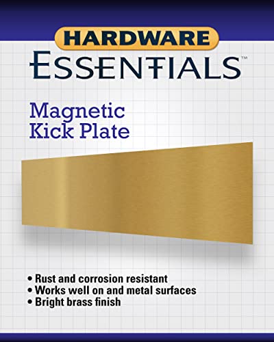 Hardware Essentials Magnetic Kick Plate, Aluminum, Brass Finish 8 X 34”, 852750 #TOP1