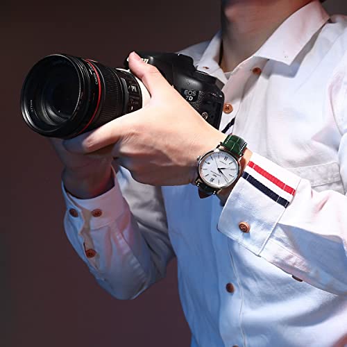 Image of Moran Quick Release Leather Watch Band 18mm 19mm 20mm 21mm 22mm 23mm 24mm Replacement Calfskin Strap for Men Women