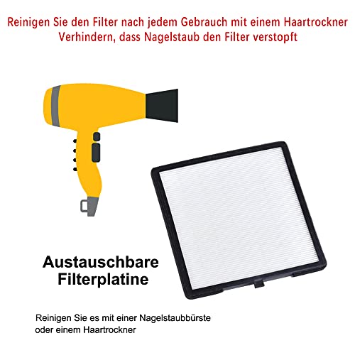 Nagelstaubsauger I.B.N mit integrierter Lampe für Nagelstudios