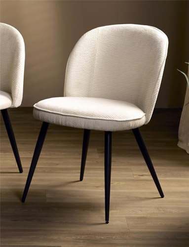 Silla Isuan Clasic Beige C/Patas Negras 52X61X80 Cms