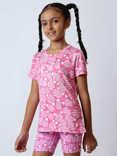 Image of Girl's Active Sports Wear Solid Short Sleeve Running Workout Tshirts Athletic Tops Lightweight Quick Dry Training Yoga Round Neck Tshirt (4 to 14 YRS)