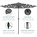 Best Choice Products 10ft Solar Polyester LED Lighted Patio Umbrella w/Tilt Adjustment and UV-Resistant Fabric - Gray