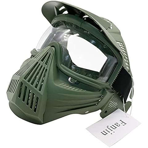 Paintball Mask, Airsoft Mask, Tactical Masks Full Face Gear with Goggles Impact Resistant for Hunting CS Survival Games Halloween Cosplay and Outdoor Activities Cover