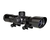 Eastvale 4x32 Crossbow Scope with Illuminated Red and Green Reticle with Caps and Picatinny Rings Mo