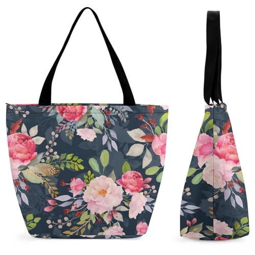 Sac de shopping pour voyage fleur rose le compagnon idéal de vos escapades