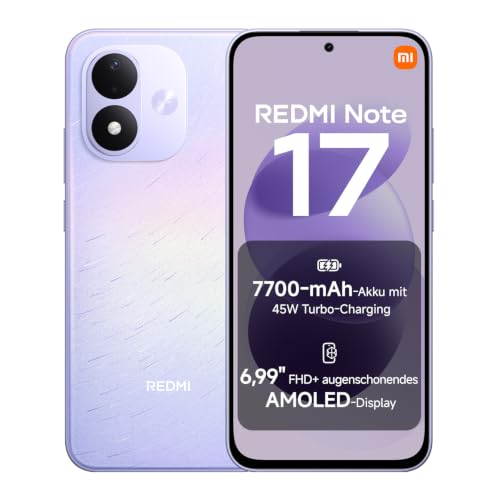 XIAOMI REDMI Note 17, Smartphone 6+256 GB, Celestial Purple, 7700 mAh Akku