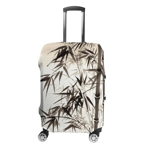 Tree Image Chinese Calligraphy Printed Luggage Cover Protector, Fits 18-32 Inch Luggage