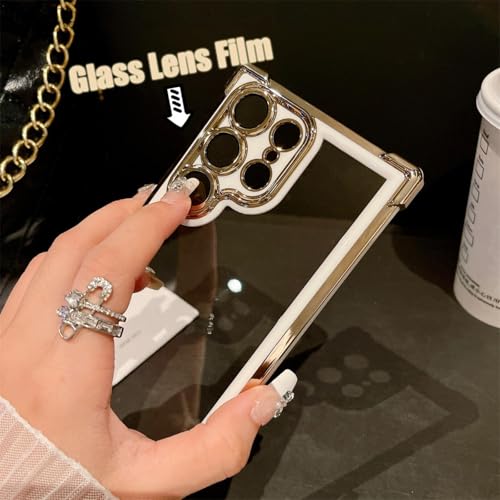 Coque rigide Samsung S23 Plus noire transparente résolvant le manque de support