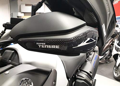 labelbike - 2 3D Gel Resin Stickers for Motorcycle HandProtections Compatible with Yamaha Super TENERE