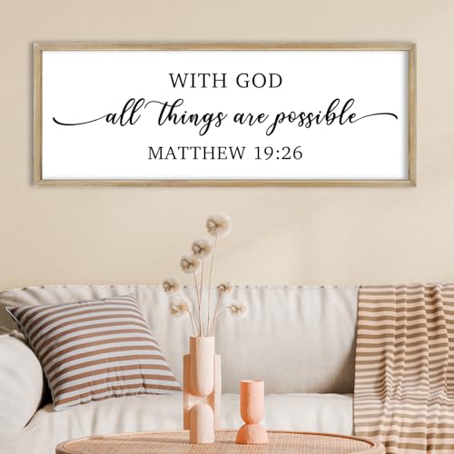 FZMHASLWW God Wall Decor Art 40" x 15" Wood
