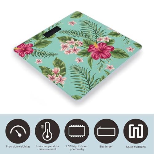 Báscula Digital de Baño con Diseño Tropical y Vidrio Templado miniatura 3