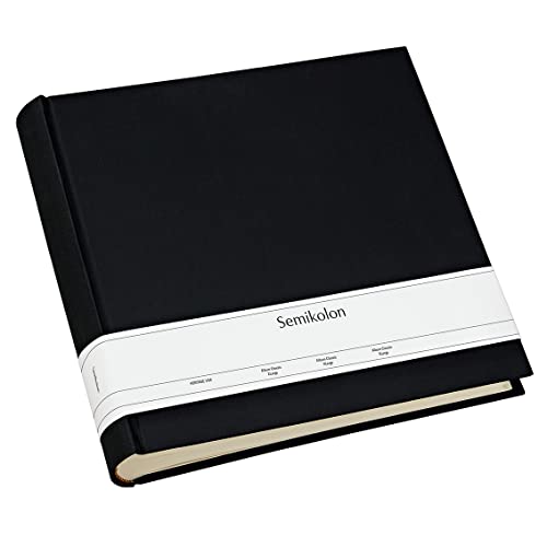 Semikolon 351046 Foto-Album Classic XLarge - 32 x 31 cm, 130 Seiten cremefarben, für 260 Fotos - black schwarz