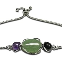 Aventurine Necklace Bracelet with Black Tourmaline | Amethyst Jewelry | I Am a Force Collection AV62