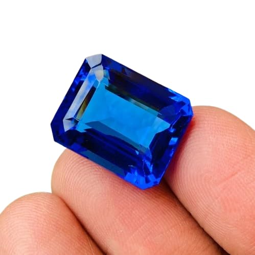 Saphir bleu naturel carré pour création de joaillerie fine personnalisée - 2
