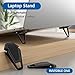 SUNTAIHO Portable Invisible Laptop Stand, Mini Aluminum Cooling Pad,Computer Keyboard Mount Kickstand,Ergonomic Lightweight Laptop Desk Stand (2pcs(Black))