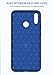Asuwish Phone Case for Huawei Honor 8X with Tempered Glass Screen Protector Cover and Cell Accessories Soft TPU Silicone Rubber Slim Thin Protective Hawaii Honor8X Women Men Carbon Fiber Navy Blue
