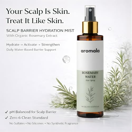 Image of Rosemary Water Hair Spray for Hair Growth & Hair Fall Control | Daily Scalp Refresh Spray for Weak Roots, Dry Scalp & Thinning Hair | Non-Greasy Leave-In Morning Hair Mist | pH Balanced | 200ml