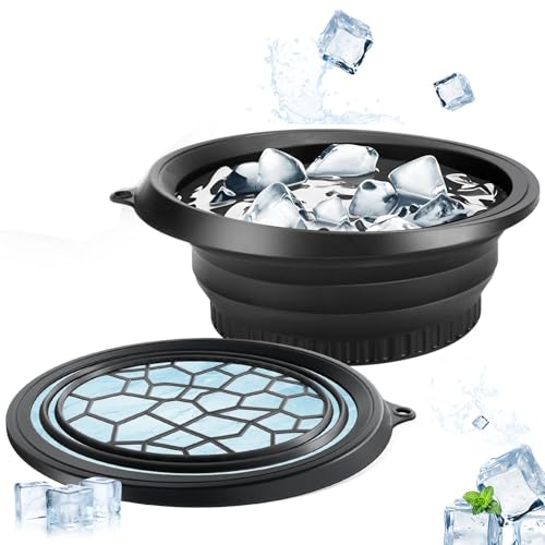 Face Bowl for Ice with Built-in Icetray, Black