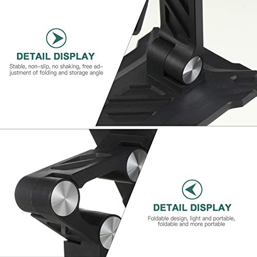 Lurrose Preto Dobrável Suporte Do Telefone Suporte Do Telefone Celular para a Mesa Portátil Ajustáve